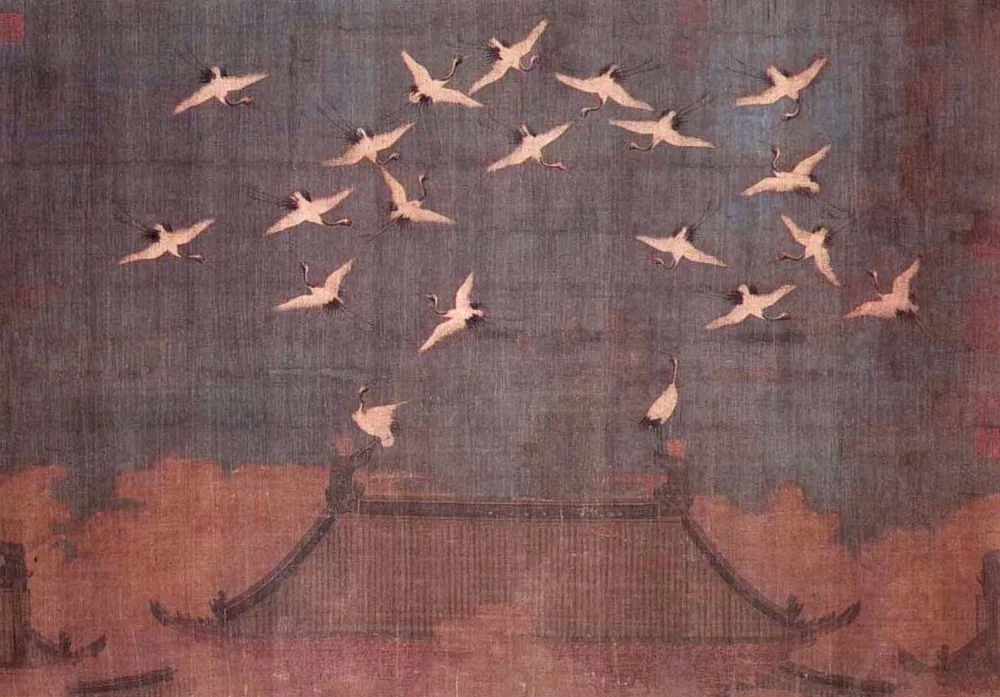 Auspicious Cranes by Emperor Huizong of Song